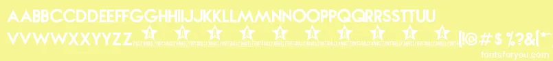 フォントNovabold – 黄色い背景に白い文字
