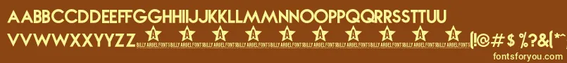 Novabold Font – Yellow Fonts on Brown Background