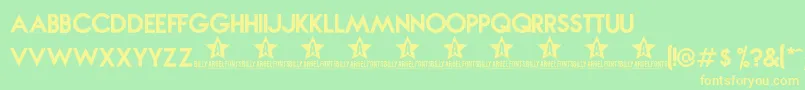 Novabold Font – Yellow Fonts on Green Background