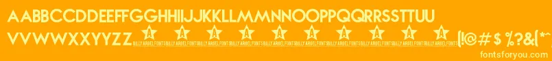 Novabold-fontti – keltaiset fontit oranssilla taustalla