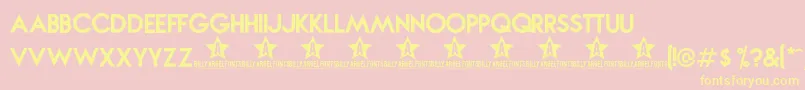 Novabold Font – Yellow Fonts on Pink Background
