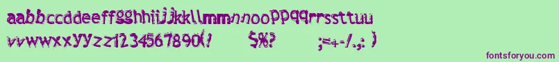 Verdy Font – Purple Fonts on Green Background