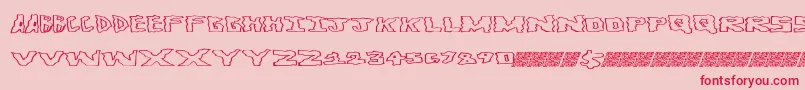 Getaround Font – Red Fonts on Pink Background