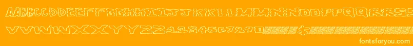 Getaround Font – Yellow Fonts on Orange Background