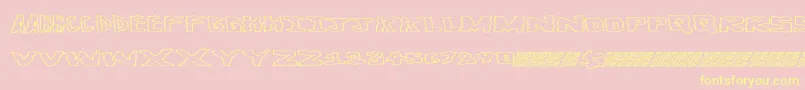 Getaround Font – Yellow Fonts on Pink Background