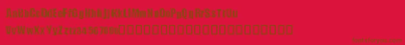 MyWifeSucks-Schriftart – Braune Schriften auf rotem Hintergrund