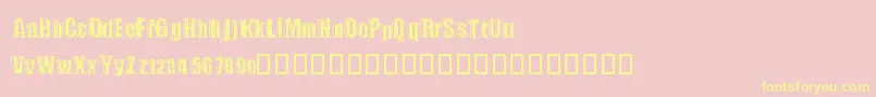 Fonte MyWifeSucks – fontes amarelas em um fundo rosa