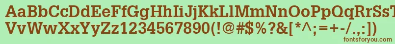 GlyphaLt65Bold Font – Brown Fonts on Green Background