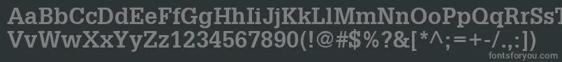 Czcionka GlyphaLt65Bold – szare czcionki na czarnym tle