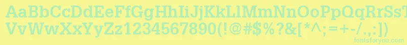 GlyphaLt65Bold Font – Green Fonts on Yellow Background