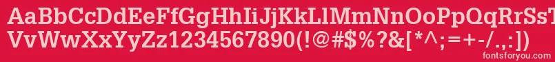 GlyphaLt65Bold Font – Pink Fonts on Red Background