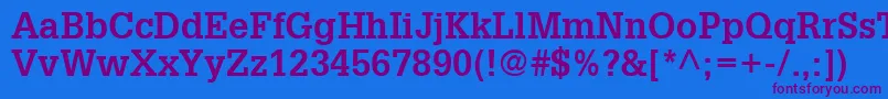 GlyphaLt65Bold Font – Purple Fonts on Blue Background