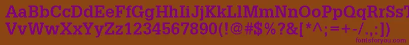 GlyphaLt65Bold Font – Purple Fonts on Brown Background