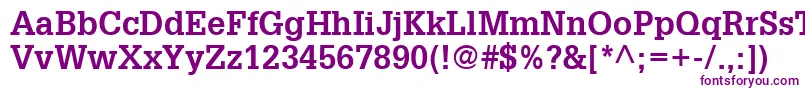 GlyphaLt65Bold-fontti – violetit fontit valkoisella taustalla