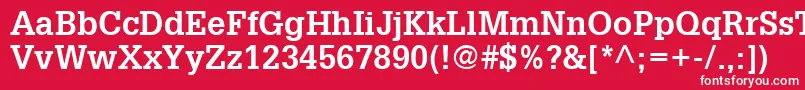 フォントGlyphaLt65Bold – 赤い背景に白い文字
