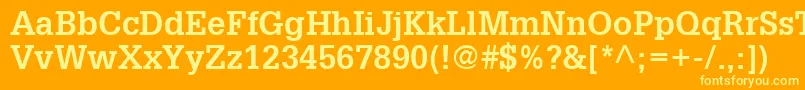 More about GlyphaLt65Bold Font GlyphaLt65Bold Font – Yellow Fonts on Orange Background