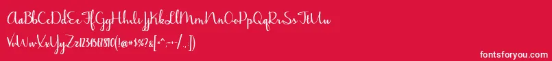 BmdJasmineReminiscentseBold Font – White Fonts on Red Background