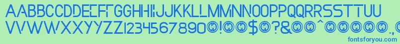 Incollection-fontti – siniset fontit vihreällä taustalla