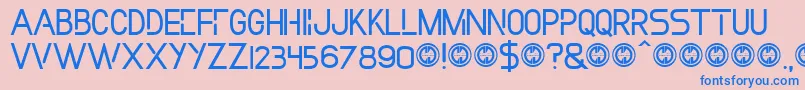 Incollection Font – Blue Fonts on Pink Background