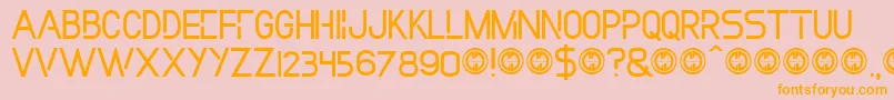 Incollection Font – Orange Fonts on Pink Background