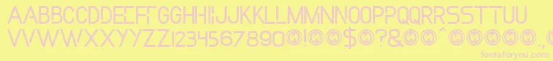 Incollection Font – Pink Fonts on Yellow Background