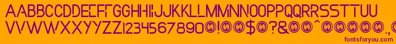 Incollection Font – Purple Fonts on Orange Background