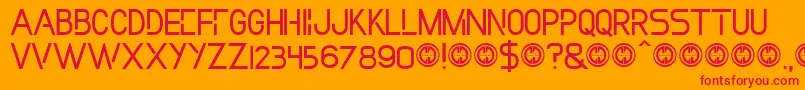 Incollection Font – Red Fonts on Orange Background