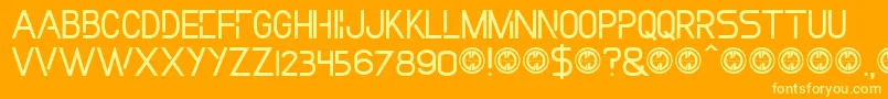 fuente Incollection – Fuentes Amarillas Sobre Fondo Naranja
