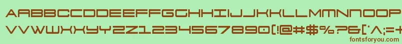 911porschav3cond Font – Brown Fonts on Green Background