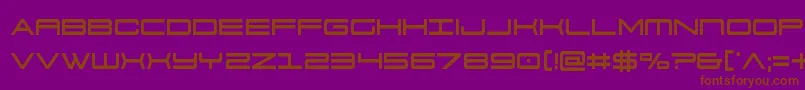 911porschav3cond Font – Brown Fonts on Purple Background