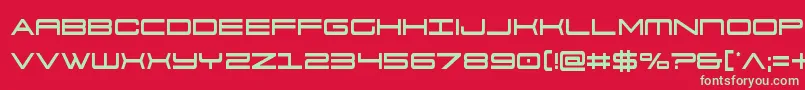 911porschav3cond Font – Green Fonts on Red Background