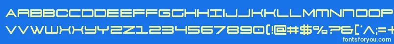 Шрифт 911porschav3cond – жёлтые шрифты на синем фоне