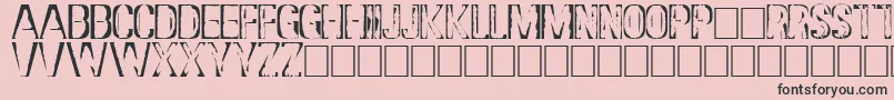 DsStampCyr Font – Black Fonts on Pink Background