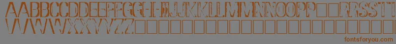DsStampCyr Font – Brown Fonts on Gray Background