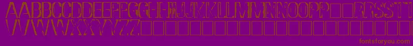 DsStampCyr Font – Brown Fonts on Purple Background