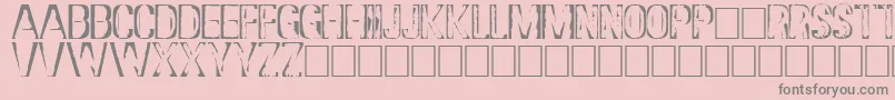 DsStampCyr Font – Gray Fonts on Pink Background