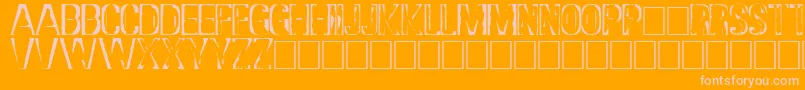 DsStampCyr Font – Pink Fonts on Orange Background