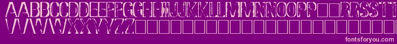 DsStampCyr Font – Pink Fonts on Purple Background