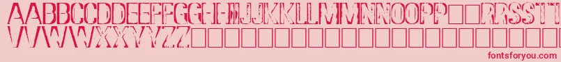 Weitere Informationen zur DsStampCyr-Schriftart DsStampCyr-Schriftart – Rote Schriften auf rosa Hintergrund