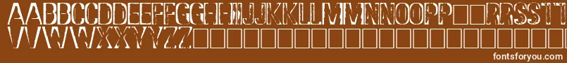 DsStampCyr Font – White Fonts on Brown Background