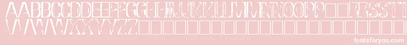 DsStampCyr Font – White Fonts on Pink Background