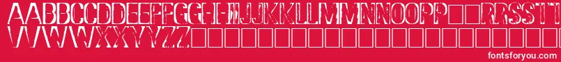 DsStampCyr Font – White Fonts on Red Background