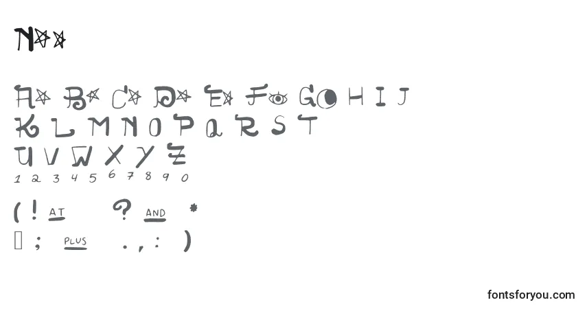 Czcionka Nocturne – alfabet, cyfry, specjalne znaki