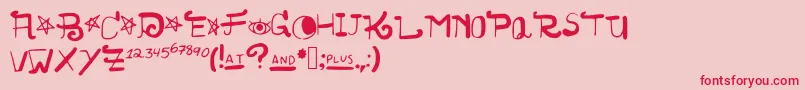 Nocturne Font – Red Fonts on Pink Background