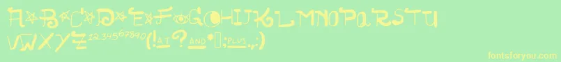 Nocturne Font – Yellow Fonts on Green Background