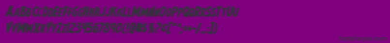 Police Earthsmightiestboldital – polices noires sur fond violet