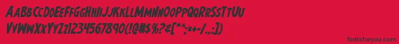 Earthsmightiestboldital Font – Black Fonts on Red Background