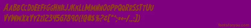 Earthsmightiestboldital Font – Brown Fonts on Purple Background