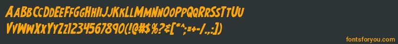 Earthsmightiestboldital Font – Orange Fonts on Black Background