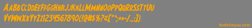 Earthsmightiestboldital Font – Orange Fonts on Gray Background